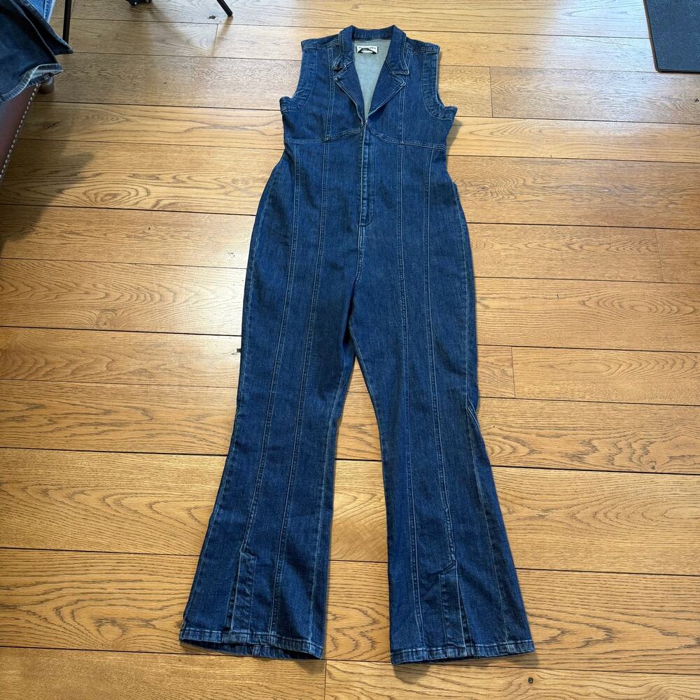 We The Free Crvy Ring The Alarm One Piece Size L Dark Wash Siren Revolve Stretch